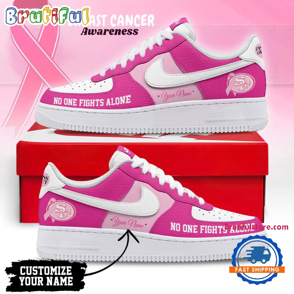 San Francisco 49ers Breast Cancer Awareness October Air Force 1 Shoes Sneaker
